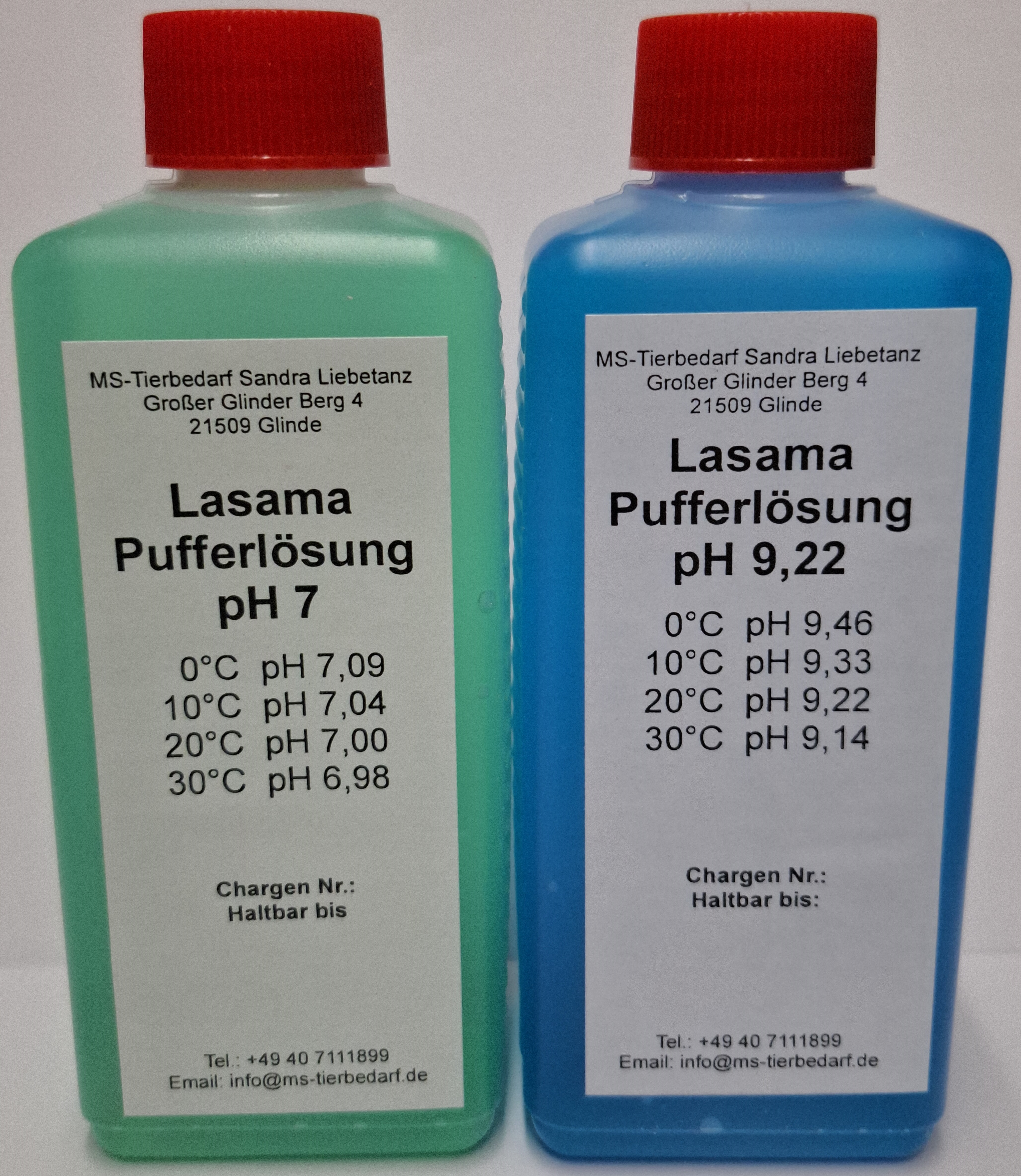 Lasama Pufferlösung / Eichlösung Set je 500 ml pH7 + pH9,22