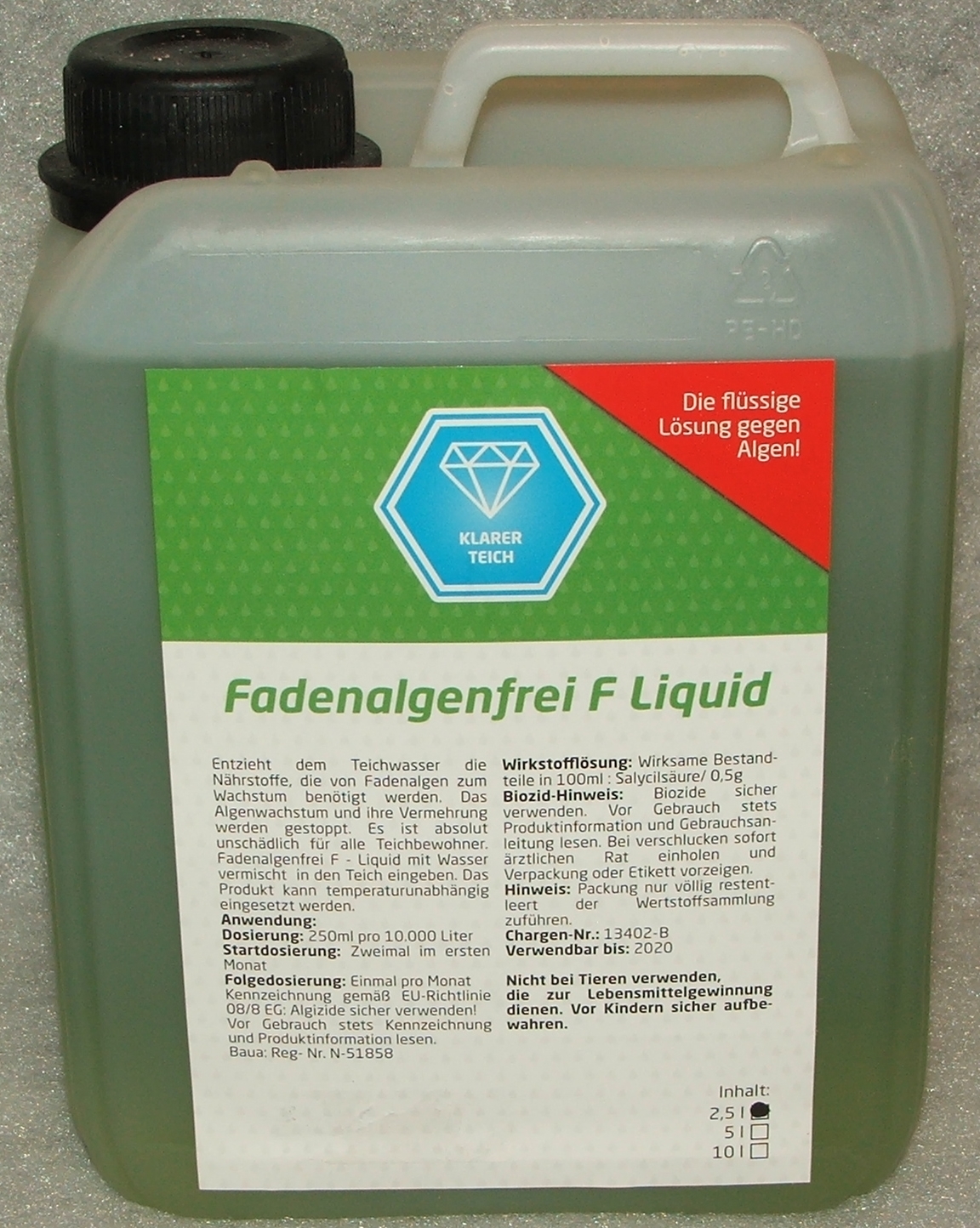 Fadenalgenfrei F Liquid 2,5 Liter