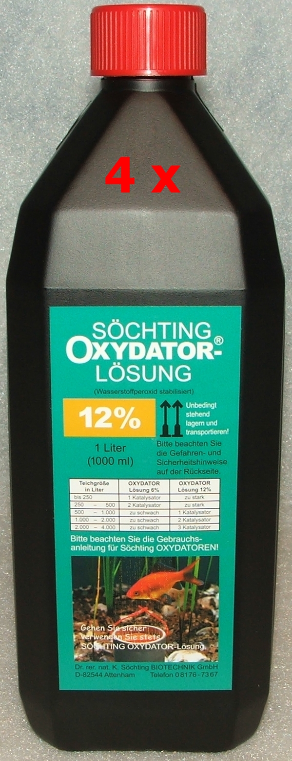 4x Söchting Oxydator-Lösung 12% 1 Liter
