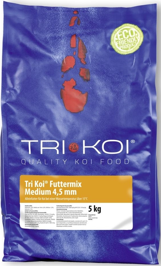 Tri Koi® Futter Mix Medium (4,5 mm), über 15°C, 5 - 60 kg