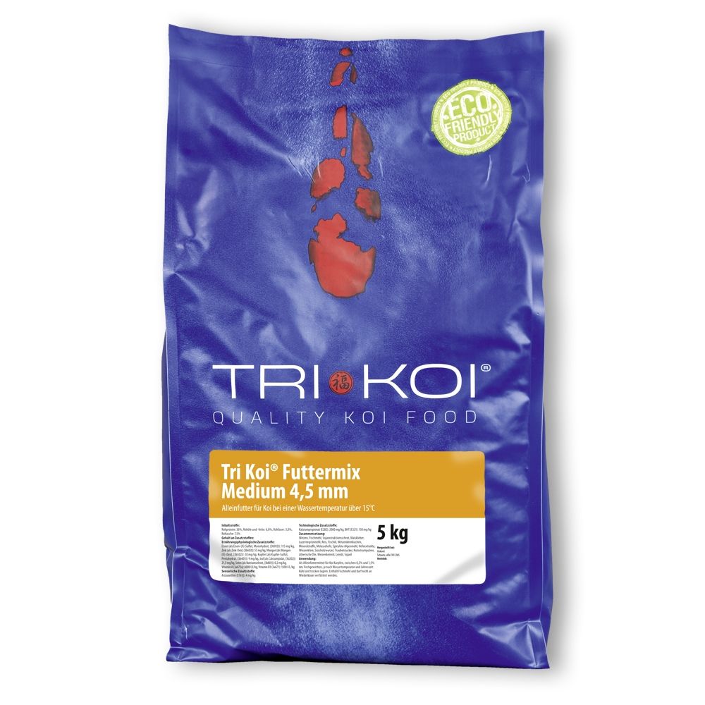 Tri Koi® Futter Mix Medium (4,5mm) über 15°C, 5 kg